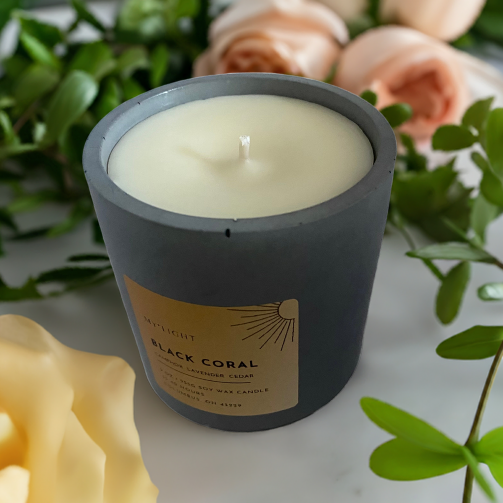 Black Coral Soy Wax Scented Candle – 9oz (255g)