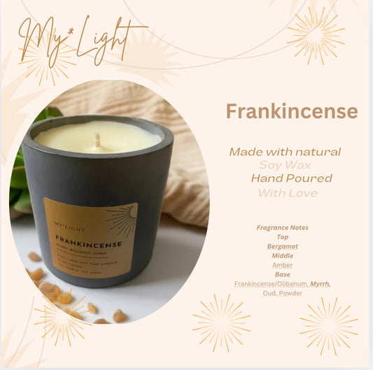 Frankincense & Myrrh Soy Wax Scented Candle – 9oz (255g)
