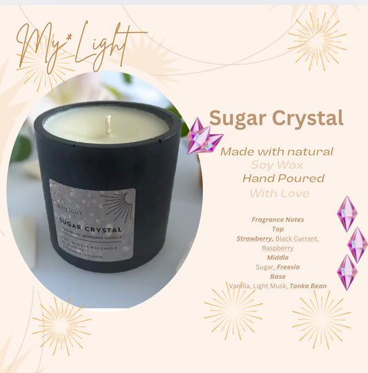 Sugar Crystal Soy Wax Scented Candle – 9oz (255g)