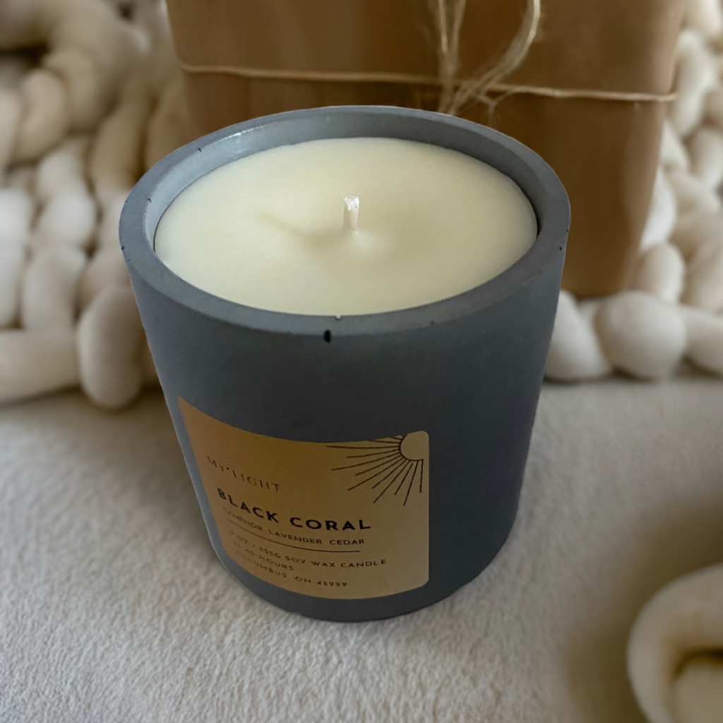 Black Coral Soy Wax Scented Candle – 9oz (255g)