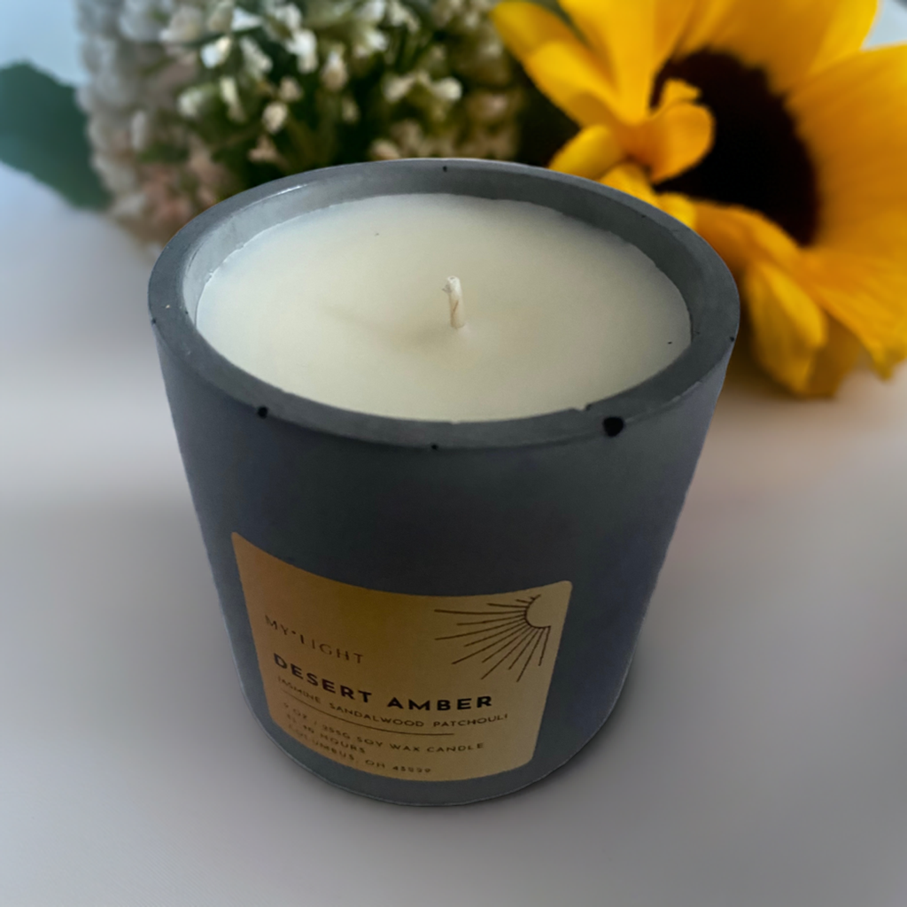 Desert Amber Soy Wax Scented Candle – 9oz (255g)