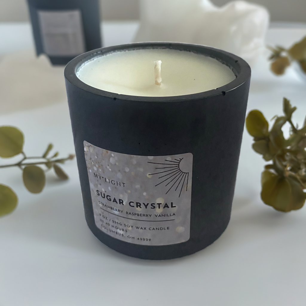 Sugar Crystal Soy Wax Scented Candle – 9oz (255g)
