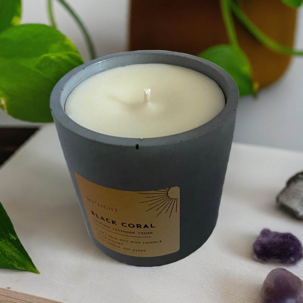 Black Coral Soy Wax Scented Candle – 9oz (255g)