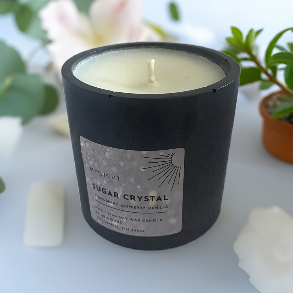 Sugar Crystal Soy Wax Scented Candle – 9oz (255g)