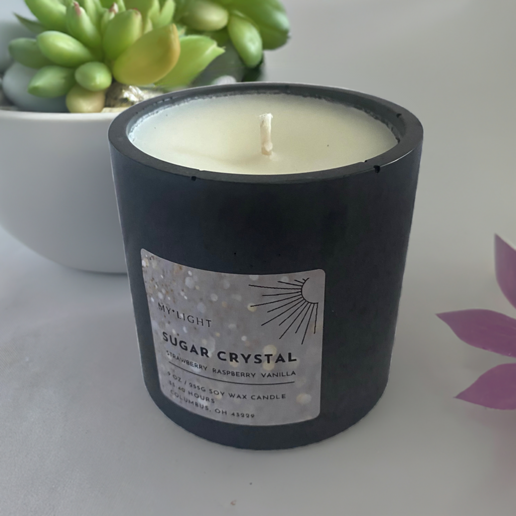 Sugar Crystal Soy Wax Scented Candle – 9oz (255g)