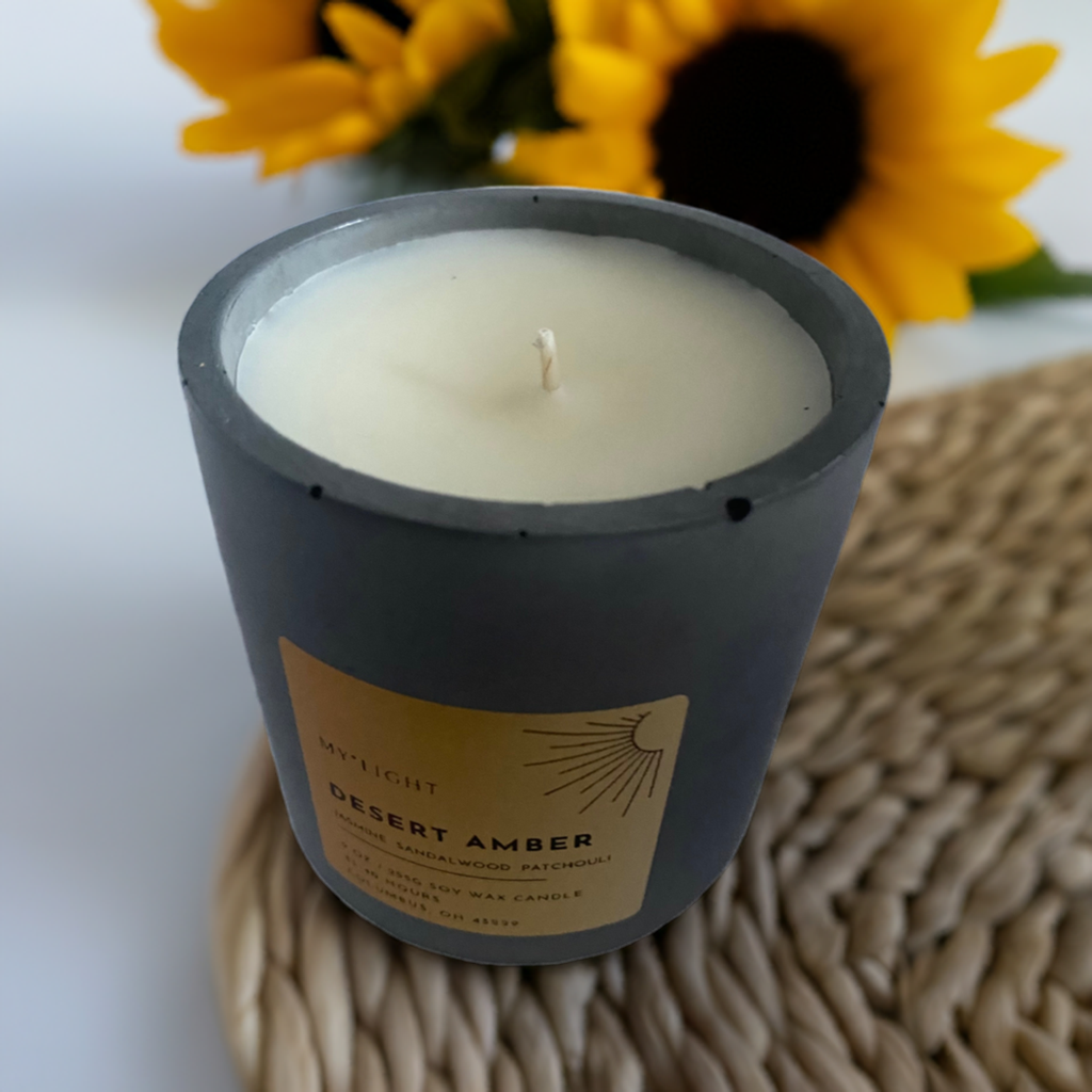 Desert Amber Soy Wax Scented Candle – 9oz (255g)