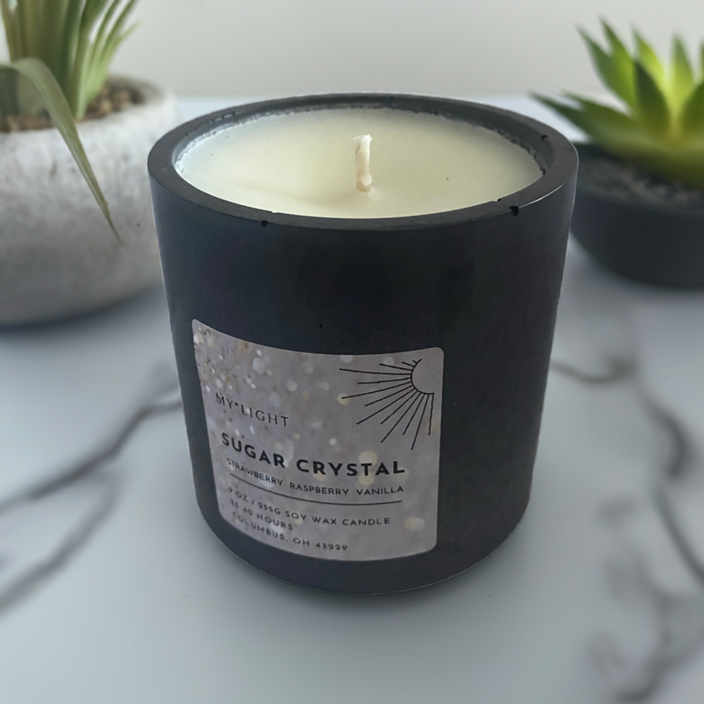 Sugar Crystal Soy Wax Scented Candle – 9oz (255g)